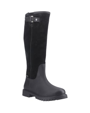 Hunter Canna Tall Boot Leather Women's Black Boots