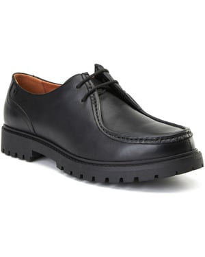 Base London Carbon Leren Heren Zwarte Mocassins Schoenen