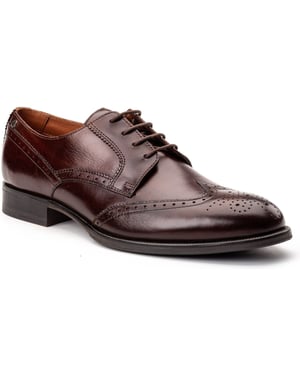Base London Bell Leren Heren Burnt Brown Brogues Schoenen