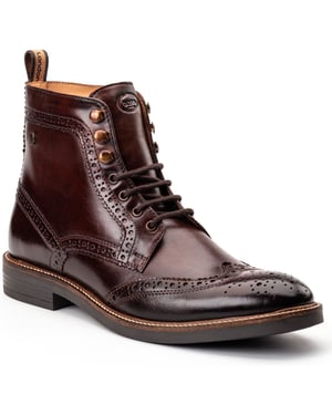 Base London Bristol Leren Heren Bruine Brogues Schoenen