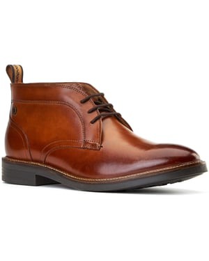 Base London Lincoln Leren Herenschoenen Burnt Tan Enkellaarsjes