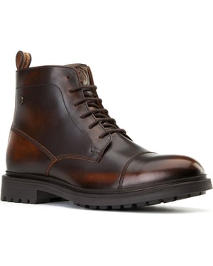 Base London Boulton Leren Heren Bruine Enkellaarzen