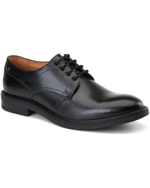 Base London Durham Leren Heren Zwarte Veterschoenen