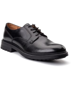 Base London Locke Leren Heren Zwarte Veterschoenen