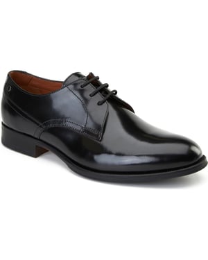 Base London Edison Leren Herenschoenen Met Zwarte Veters.