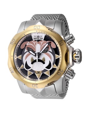 Invicta Venom 48170 Heren Horloge - Quartz Uurwerk - Roestvrij Staal met bruine Wijzerplaat - 54mm