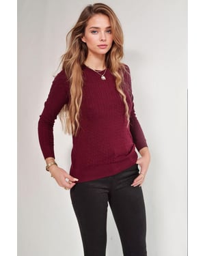 Cable Knit Round Neck Jumper