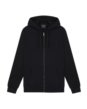 Lyle &amp; Scott Tonal Eagle Jet Black Hoodie Met Rits