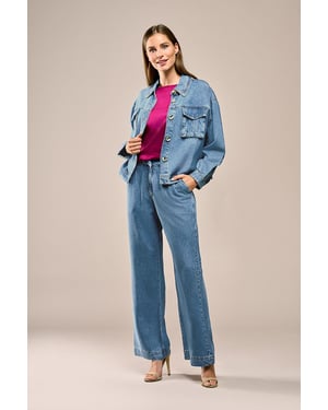 Berry Blouse Denim Blauw