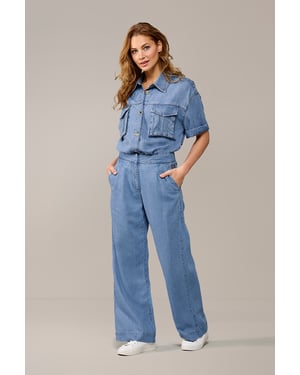 Lina Blouse Denim Blauw