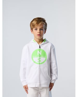 North Sails Hoodie Rits met maxi-logo