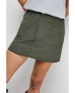 Cord Micro Mini Skirt