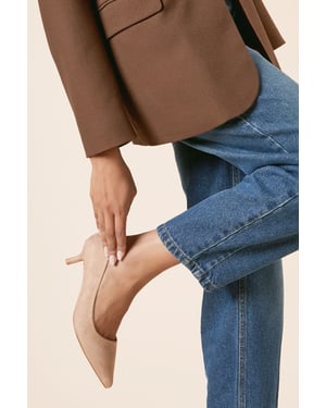 Dove Kitten Heel Court Shoes