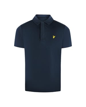 Lyle & Scott Getextureerd Marineblauw Poloshirt