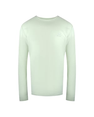 Diesel Monotone Logo Long Sleeve Off White T-shirt