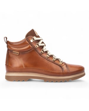 Pikolinos Women’s Brandy Brown Leather Ankle Trainers Boots - Vigo