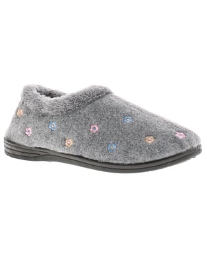 Strollers Womens Fluffy Slippers Buds Slip On grey