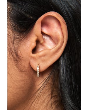 Gold Mini Embellished Hoops