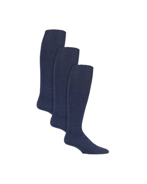 3 Pack Fisherman Socks | Long Wool Boot Socks for Men | Knee High Angling Socks