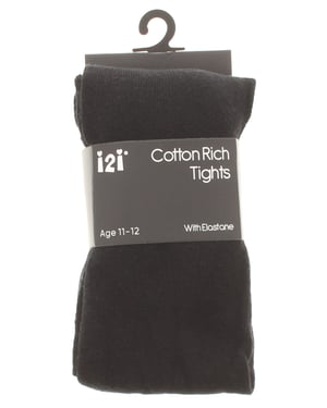 Girls Cotton Rich Tights School Tights black