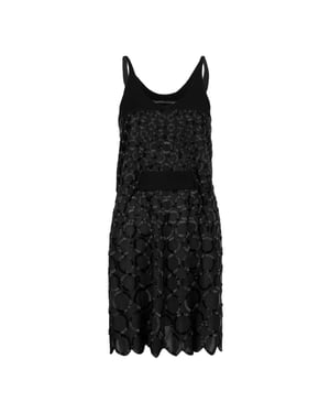 Balenciaga Bead Versierde Zwarte Jurk - '10s