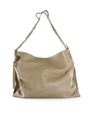 Gucci Beige Lammskinn Läder Stor 1970 Axelväska