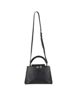 Louis Vuitton Capucines BB Handtas van Zwart Lederen
