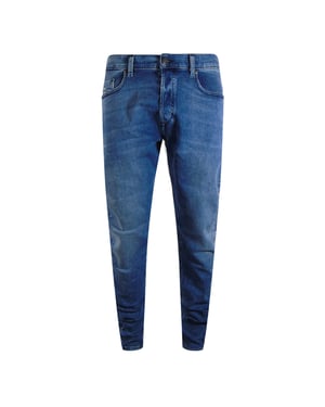 Diesel Tepphar-x Brown Badge Blue Denim Pants
