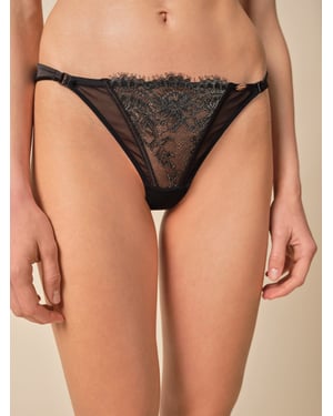 VIP Intrigue Thong - Black