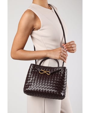 Wheres That From Womens 'Luna' Woven Faux Leather Tote bag with Gold Detail
