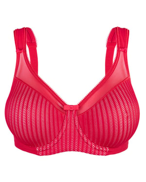 Beauty Stripe Smoothing Bra - Passion Red