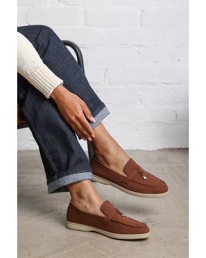 Wheres That From Womens 'Pegasus' Slip On Trim Loafers With Accessory Detailing