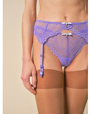 Superboost Lace Suspender - Purple Hebe