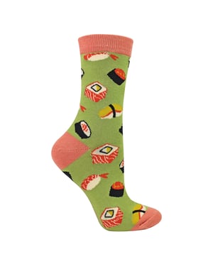 Ladies Sushi Novelty Patterned Bamboo Socks