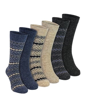 6 Paar Dikke Alpaca Duurzame Herensokken voor Boots