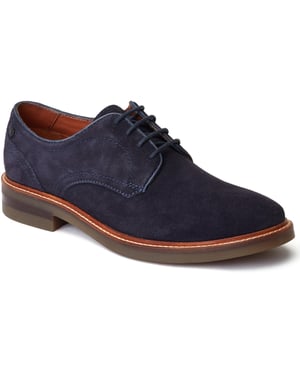 Base London Mawley Leren Herenschoenen In Marineblauwe Oxford-Stijl