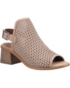 Hush Puppies Louise Geleerd Dames Taupe Sandalen met Hak