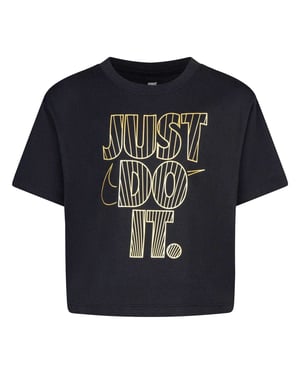Nike Meisjes Shine Boxy T-Shirt (Zwart)