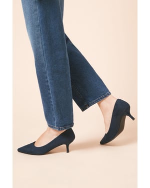 Dove Kitten Heel Court Shoes
