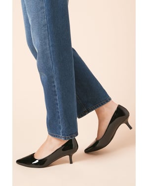Dove Kitten Heel Court Shoes