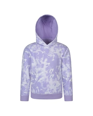 Mountain Warehouse Childrens/Kids Tie Dye Organic Hoodie (Paars)
