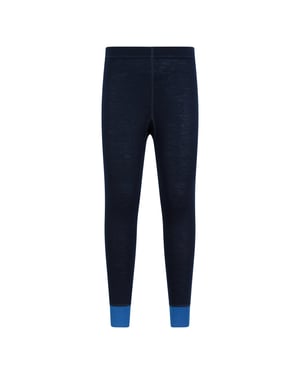 Mountain Warehouse Kinder/Kids II Merino Wol Base Layer Broekje (ZWART/BLAUW)