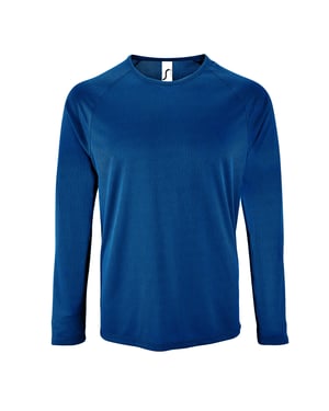 SOLS Heren Sportief T-Shirt met lange mouwen (Koningsblauw)
