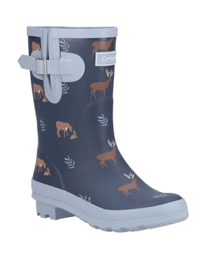 Cotswold Dames/Dames Woodland Deer Mid Cut Wellington Laarzen (Marine)