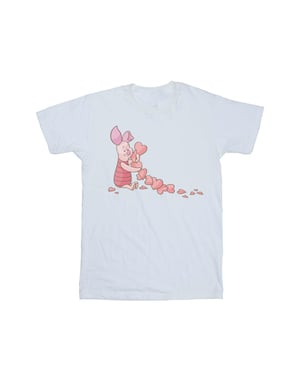 Disney Dames/Dames Winnie The Pooh Knorretje Hartenketting Katoenen Vriendje T-shirt (Wit)