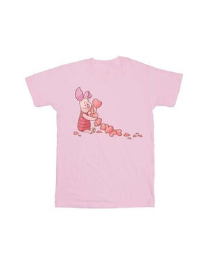 Disney Dames/Dames Winnie The Pooh Knorretje Hartenketting Katoenen Vriendje T-shirt (Baby Roze)
