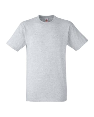 Fruit Of The Loom Heren Heavy Weight ® Katoenen T-shirt Korte Mouwen (Heather Grijs)