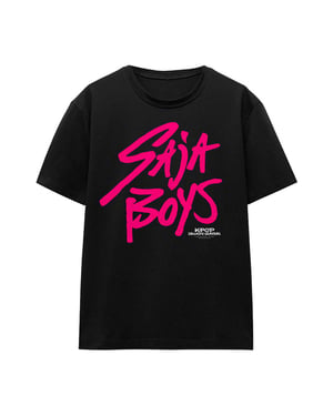 K-Pop Demon Hunters Womens/Ladies Saja Boys Logo T-Shirt (Black/Pink)