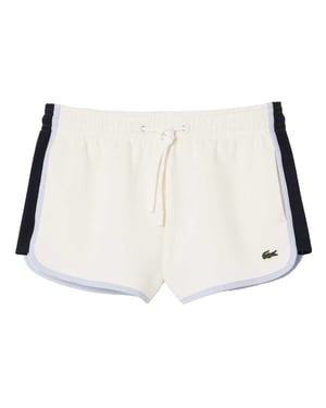 Lacoste Dames/Dames Pique Contrast Paneel Shorts (Crème)