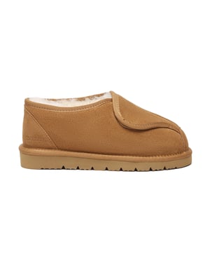 EVER AU Australië Heren Mosgroene Verstelbare Schapenleren Slippers